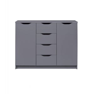 Credenza con 6 Cassetti Grigio da Cucina o Salone Cassettiera Bassa