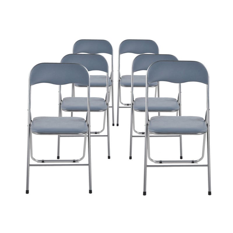  ARLIME 6 sillas plegables con asientos acolchados