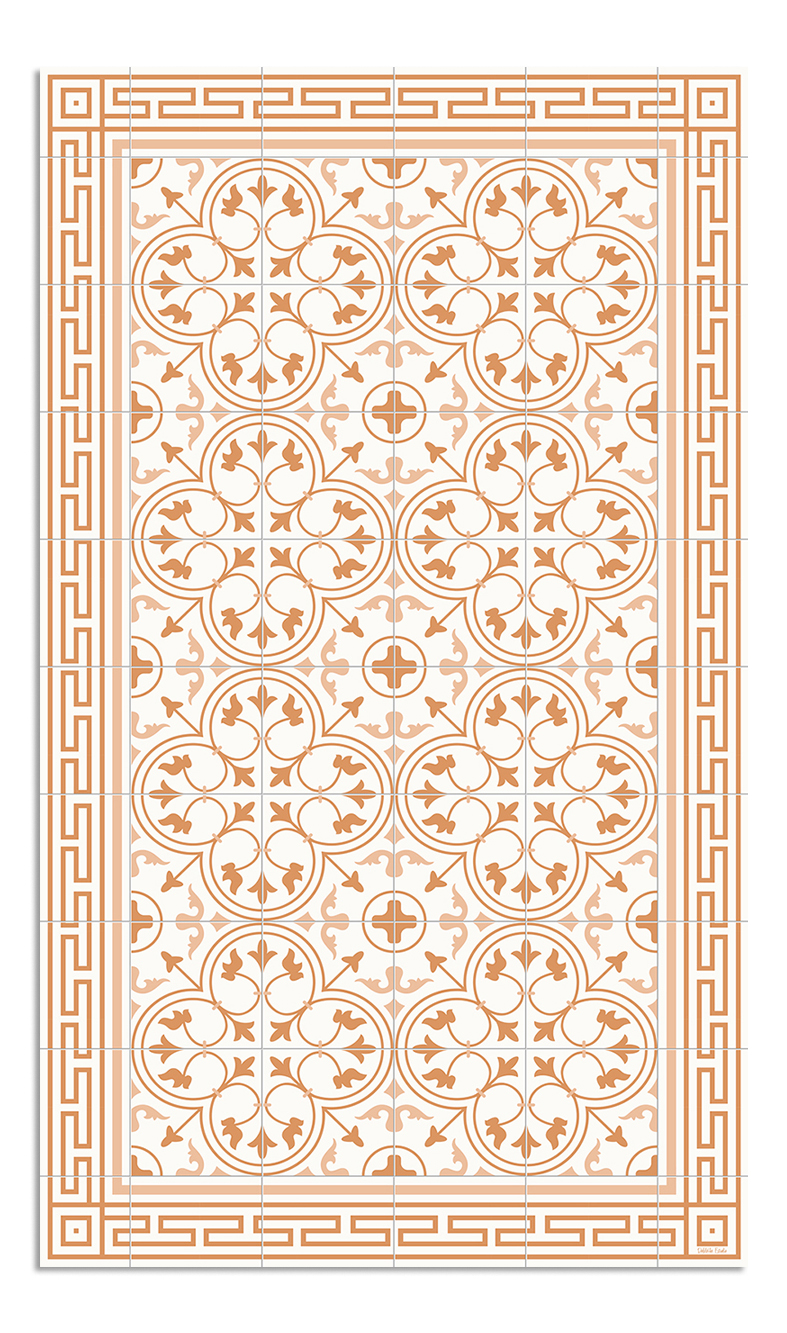 Alfombra de vinilo hidráulica 50 oro 200x200 cm pvc cocina salón comedor