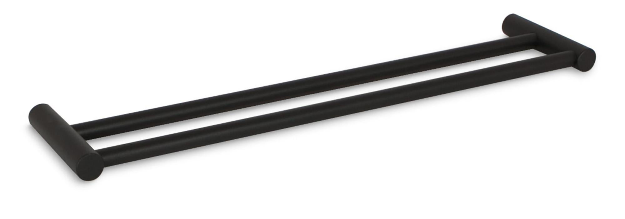 Beltran 10378 amsterdam toallero doble negro textura