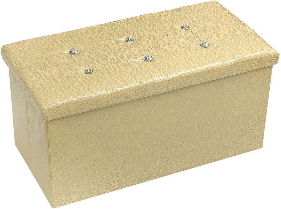 Casatessile Pouf Panca Contenitore Tinta Unita Double Velvet - Rosa