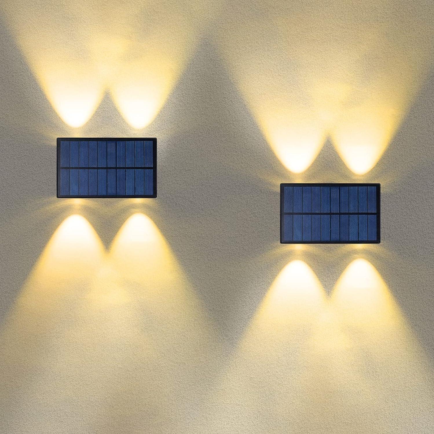 Lampade Solari per Esterni Da Giardino, 2 Pezzi, in Metallo, per