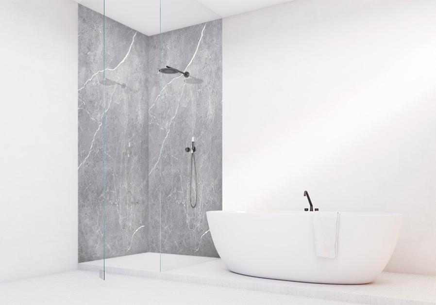 Panneau mural VIPANEL Rénovation rapide pour salle de bain, aragon gris