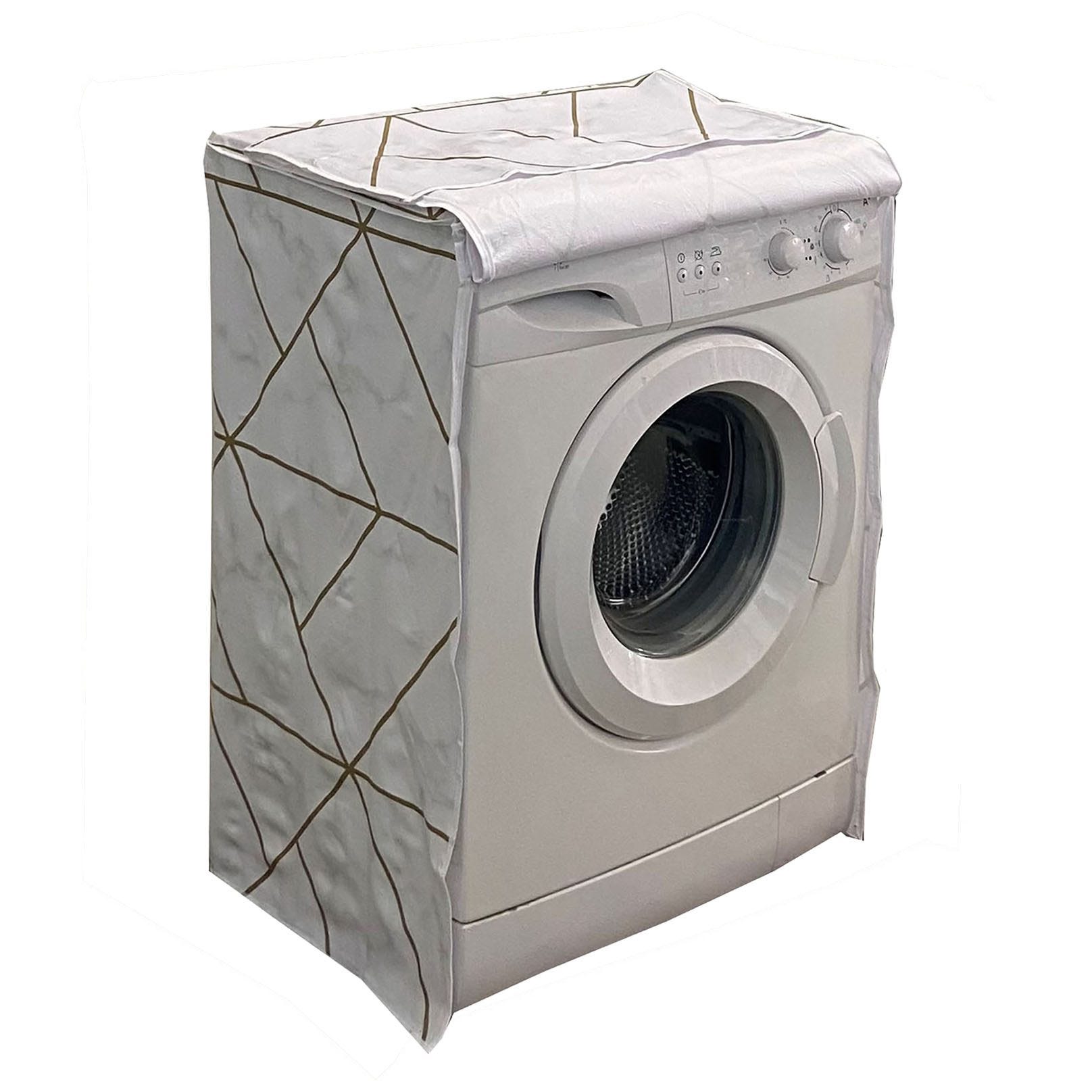 Funda para lavadora exterior impermeable carga frontal - marmol 0501001-2