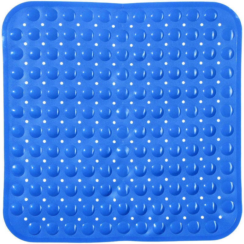 Alfombrilla Bañera Antideslizante de Ducha - Transparente azul 79x39  rectangular 0433003
