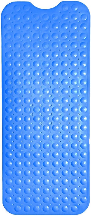 Alfombrilla Bañera Antideslizante de Ducha - Transparente azul 79x39  rectangular 0433003