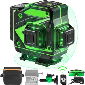 Niveau laser autonivelant vert 1H 360° 1V avec trépied et valise ADA