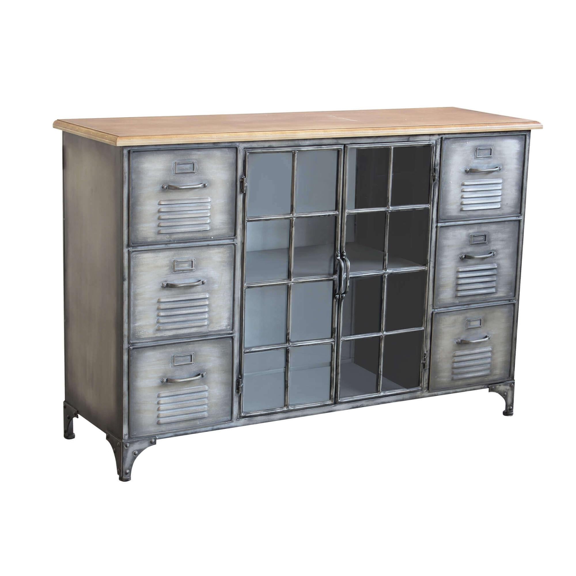 Credenza con 2 cassetti e 4 ante - maniglie dorate - per cucina/sala da