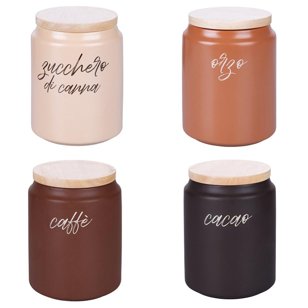 SET 3 BARATTOLO CUCINA VETRO CON SCRITTA- Casalinghi Shop