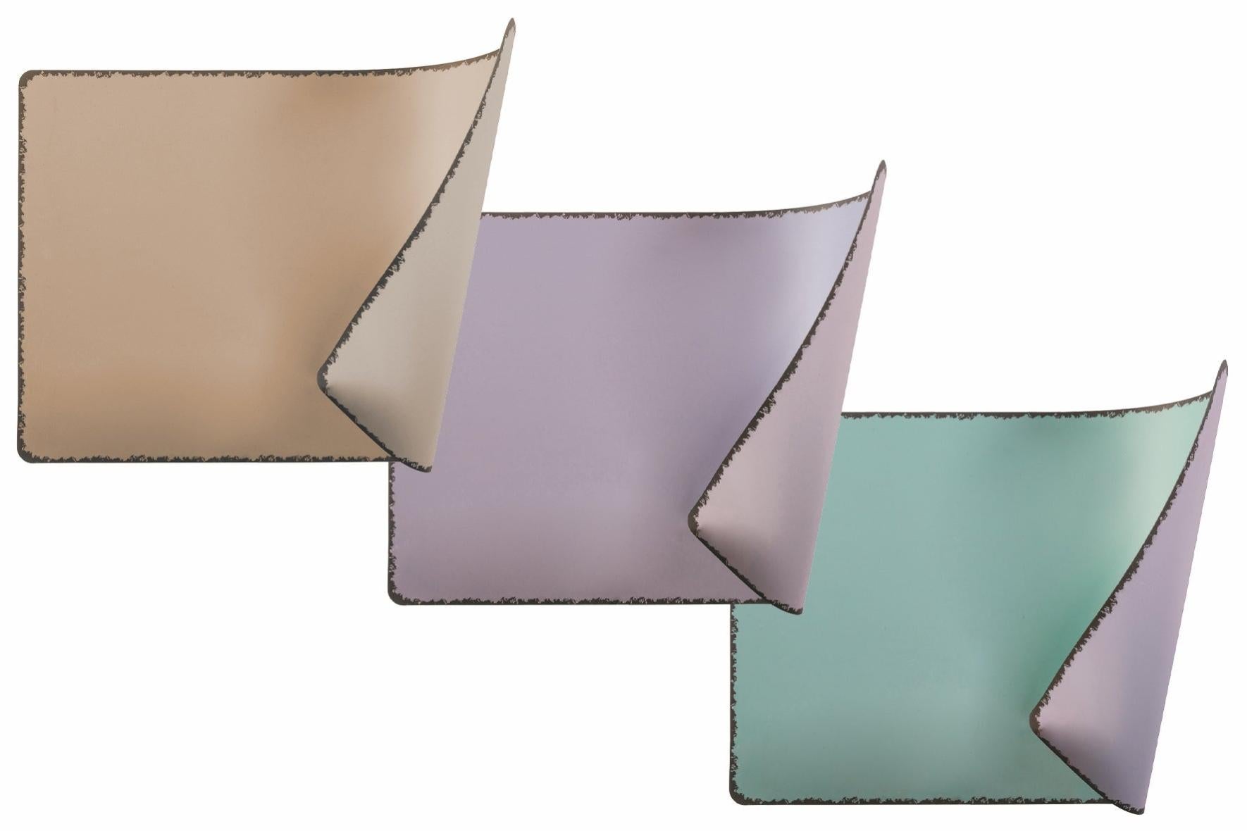Premier Housewares Set Di 4 Tovagliette Rovesciabili Oro E Argento Con Glitter - Morbida Ecopelle, 28 Cm - 5