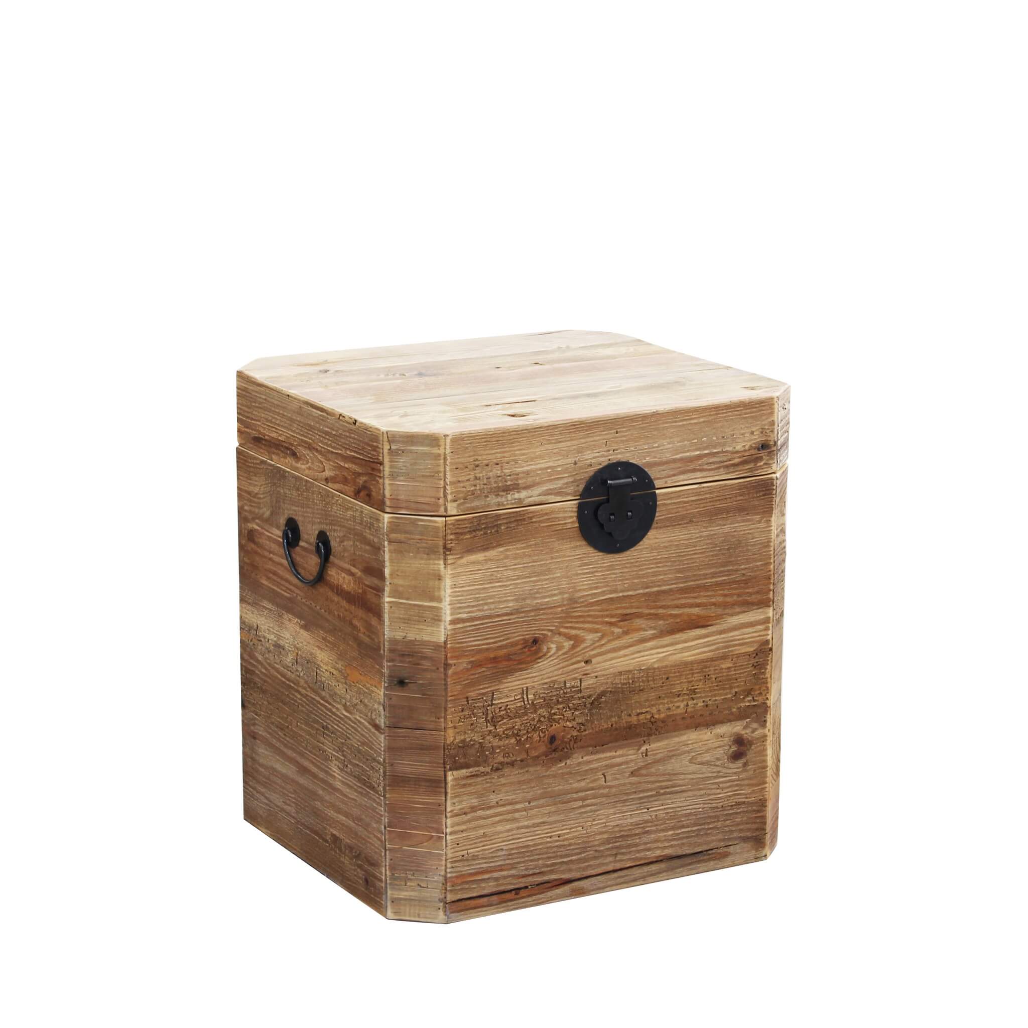 Baule cassetta contenitore da interno in legno di pino 54x50x58 cm Living  Mini