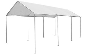 Gazebo in Legno 3.6x3 da Giardino Pergola Copertura Pvc Grigliato Carport  Auto