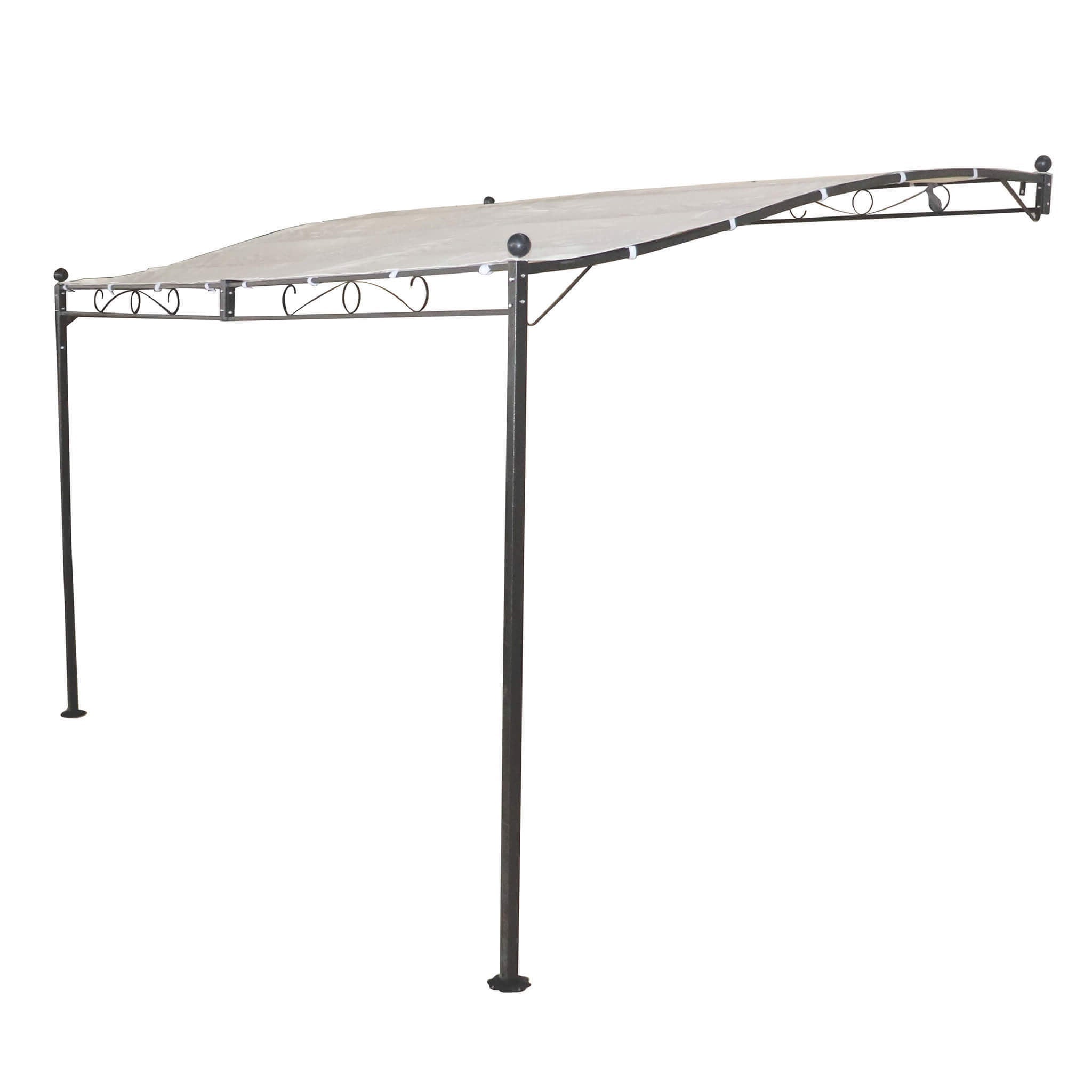 Gazebo veranda in acciaio pergola addossata autoportante 3x2,5 mt Cleo