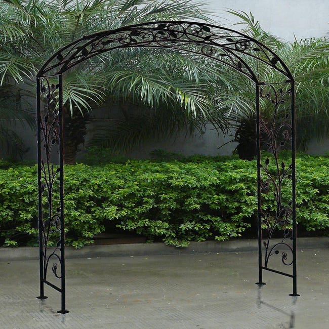 Arche de jardin extérieur H230 cm avec structure en acier et