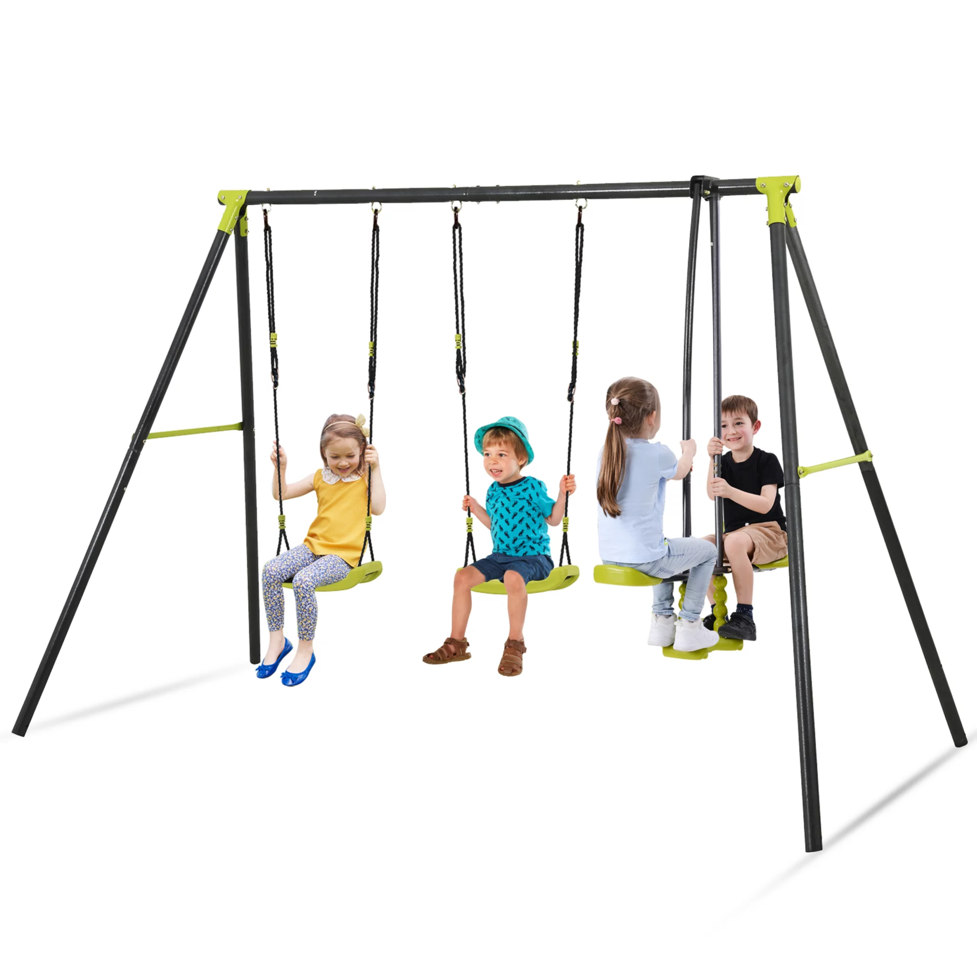 Swing en acier 4SEATER pour les enfants du jardin Winnie Four Leroy Merlin