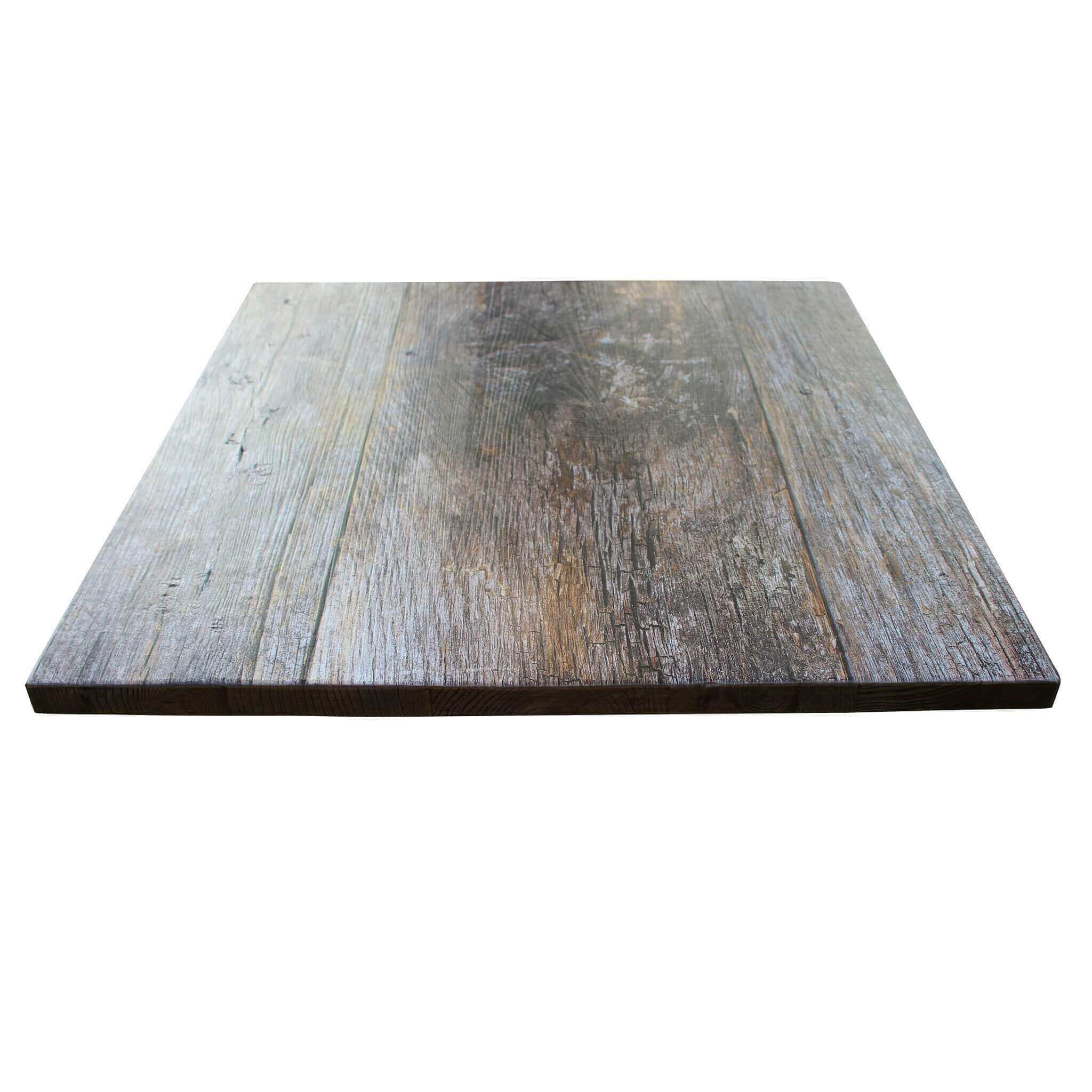 Piano tavolo 70x70 cm per bar e ristoranti in cementite effetto legno  Zahara