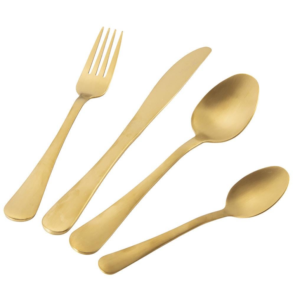 Posate Rame Collection Set 16 posate in acciaio inox 18/10 colorato lucido o satinato 5TH ...