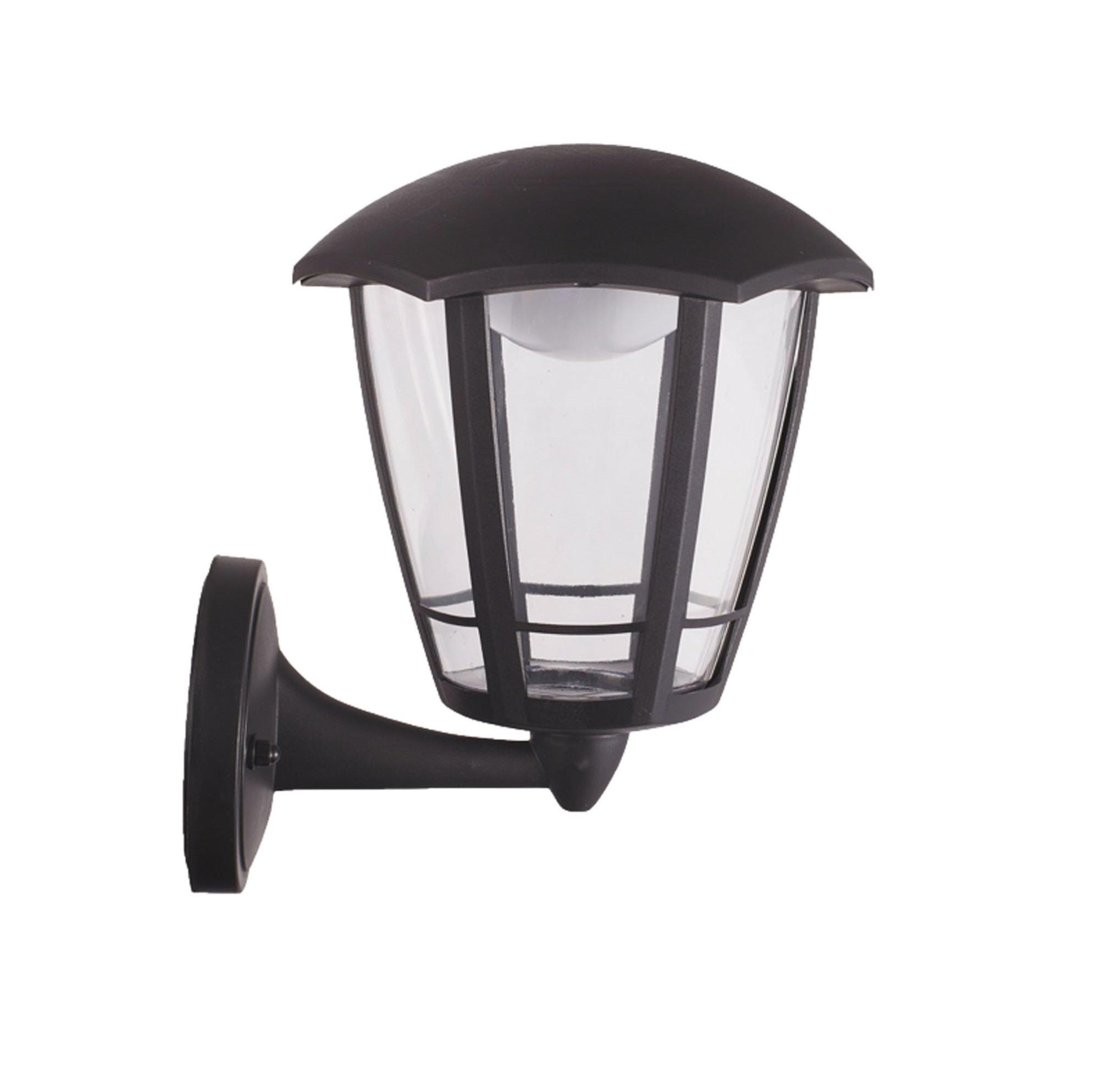 Lampada Led Da Muro A Lanterna Con Portalampada E27 (max 60w) Attacco Verso L'alto Colore Nero Ip44 - Foto 6