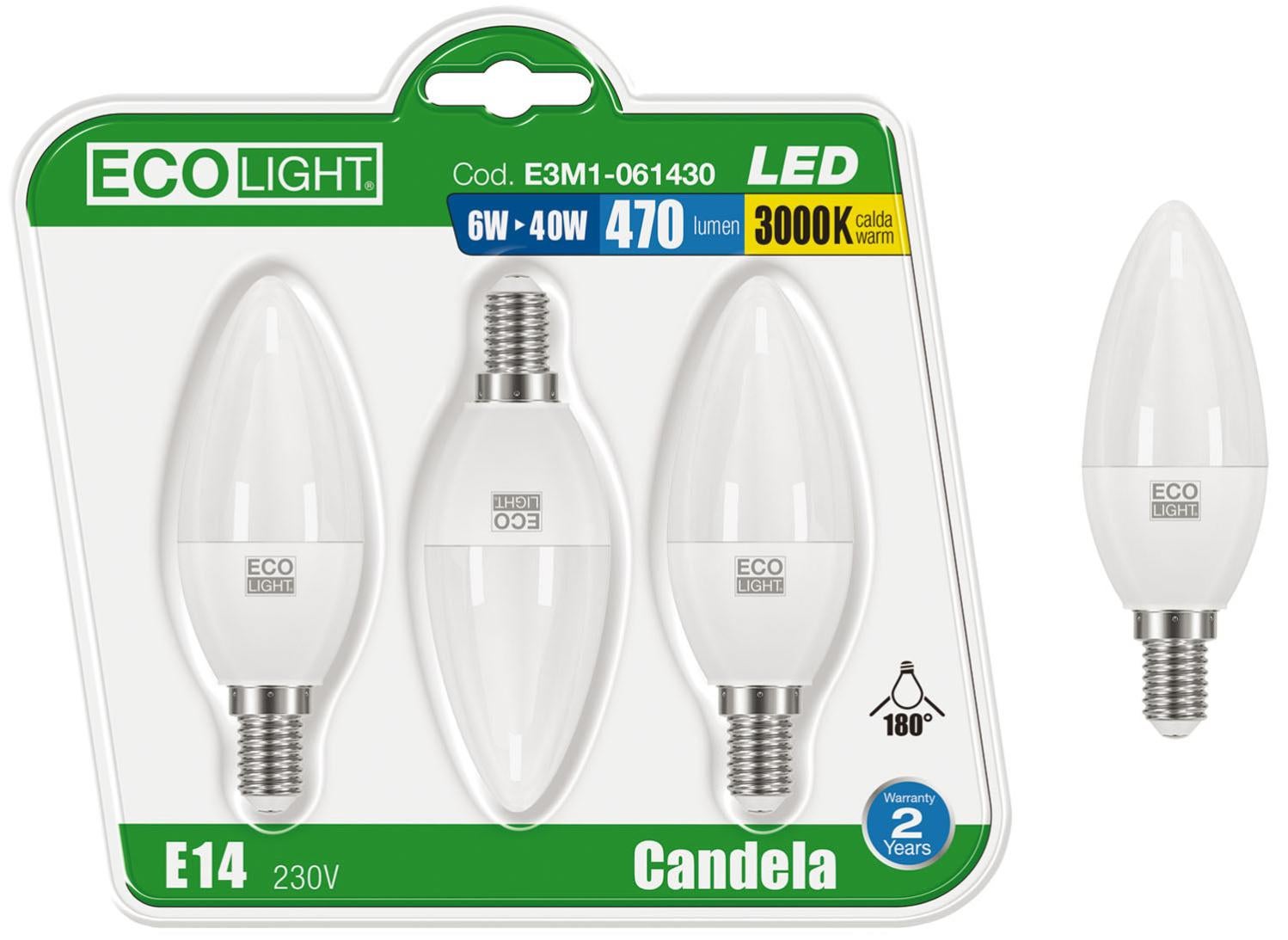 3 Lampadine Di Ricambio E10 3W 34V 9lm - Luce Bianca Calda A Risparmio Energetico - 4