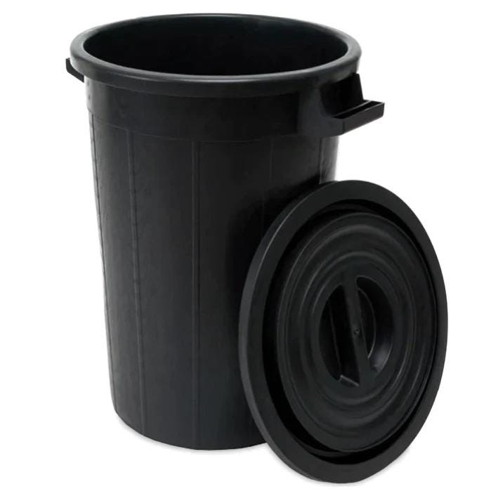 Mobil Plastic Coperchio Per Bidone Industriale 200 Litri – Nero In HDPE, Diametro 690 Mm