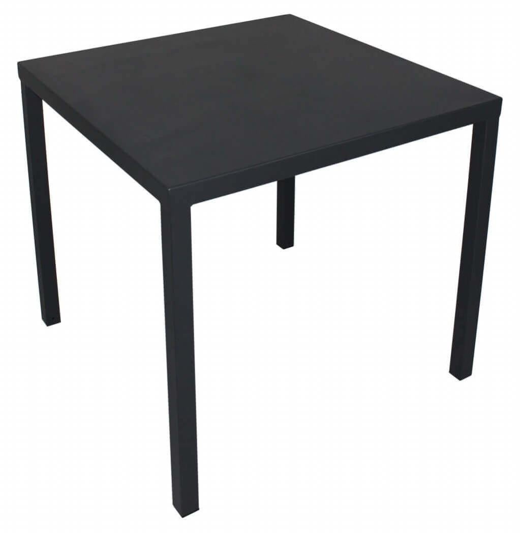 Tavolo Bar Esterno Tavolo Quadrato Pieghevole 70x70cm - Ferro Nero Per Giardino E Esterno Tavolo Pieghevole 70x70 - 8