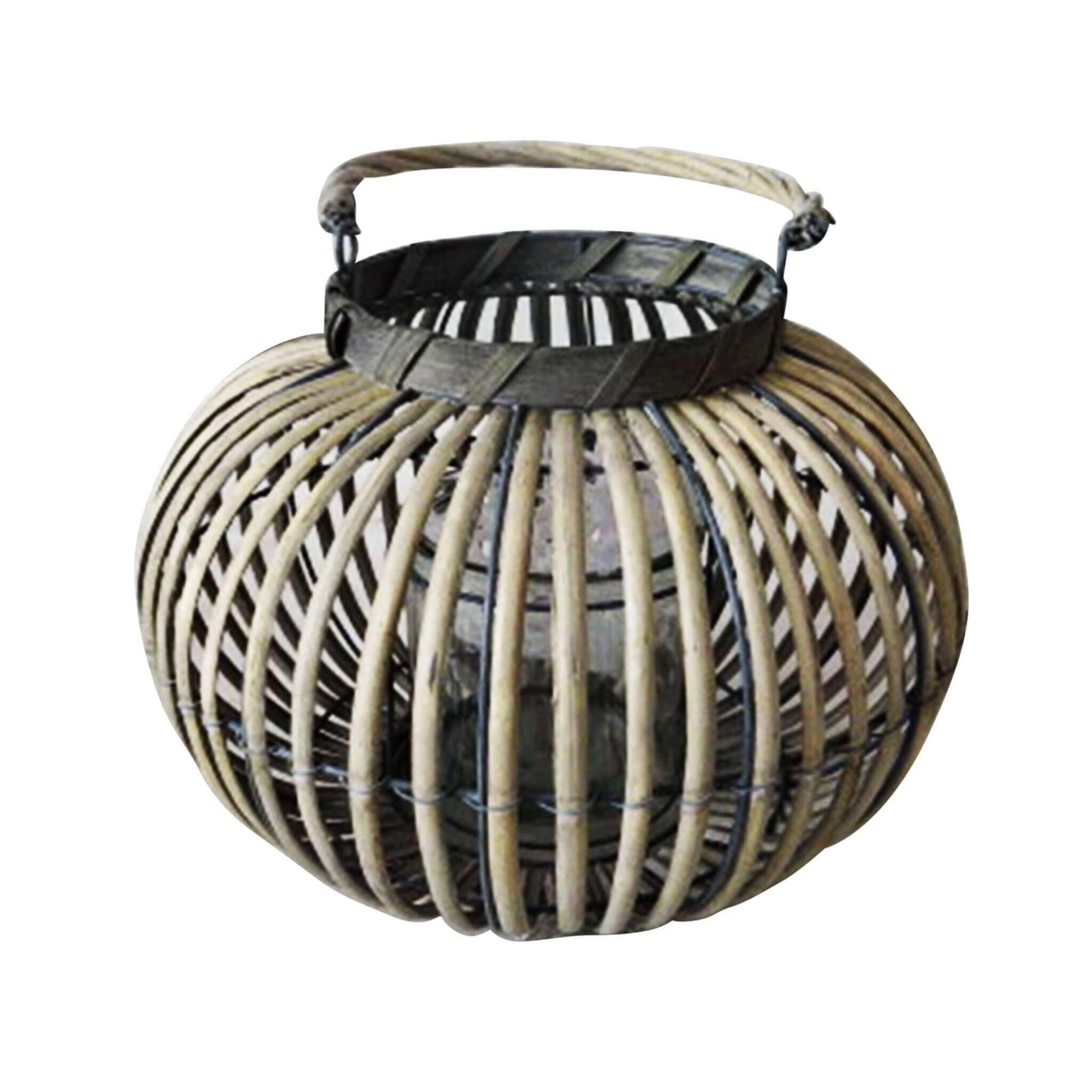 Lanterna Portacandela In Vimini Bianco - Stile Shabby Chic Per Matrimoni E Decorazioni - Foto 10