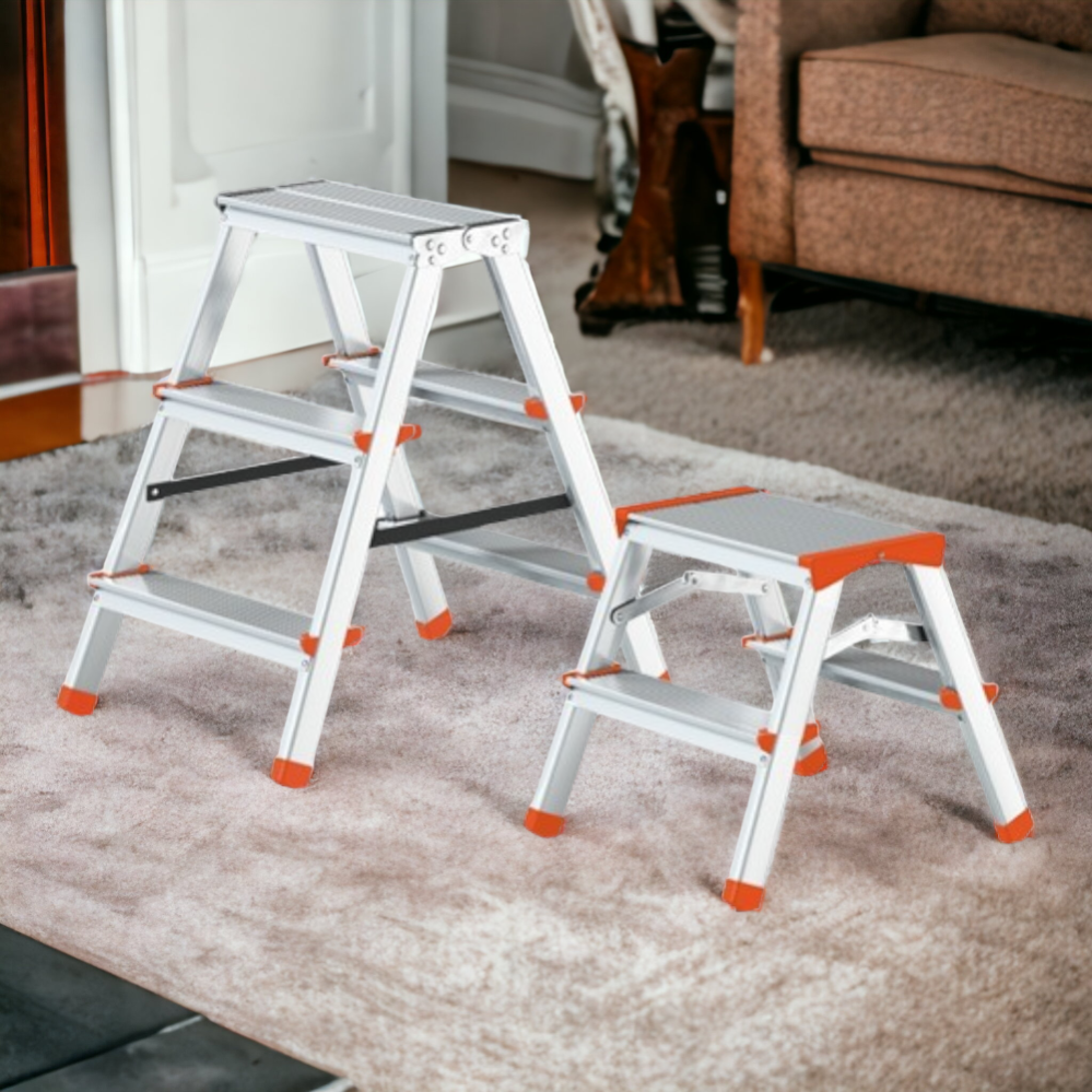 Step Gradini Sgabello domestico in alluminio con piedini antiscivolo Tip Tap STEP-UP ...