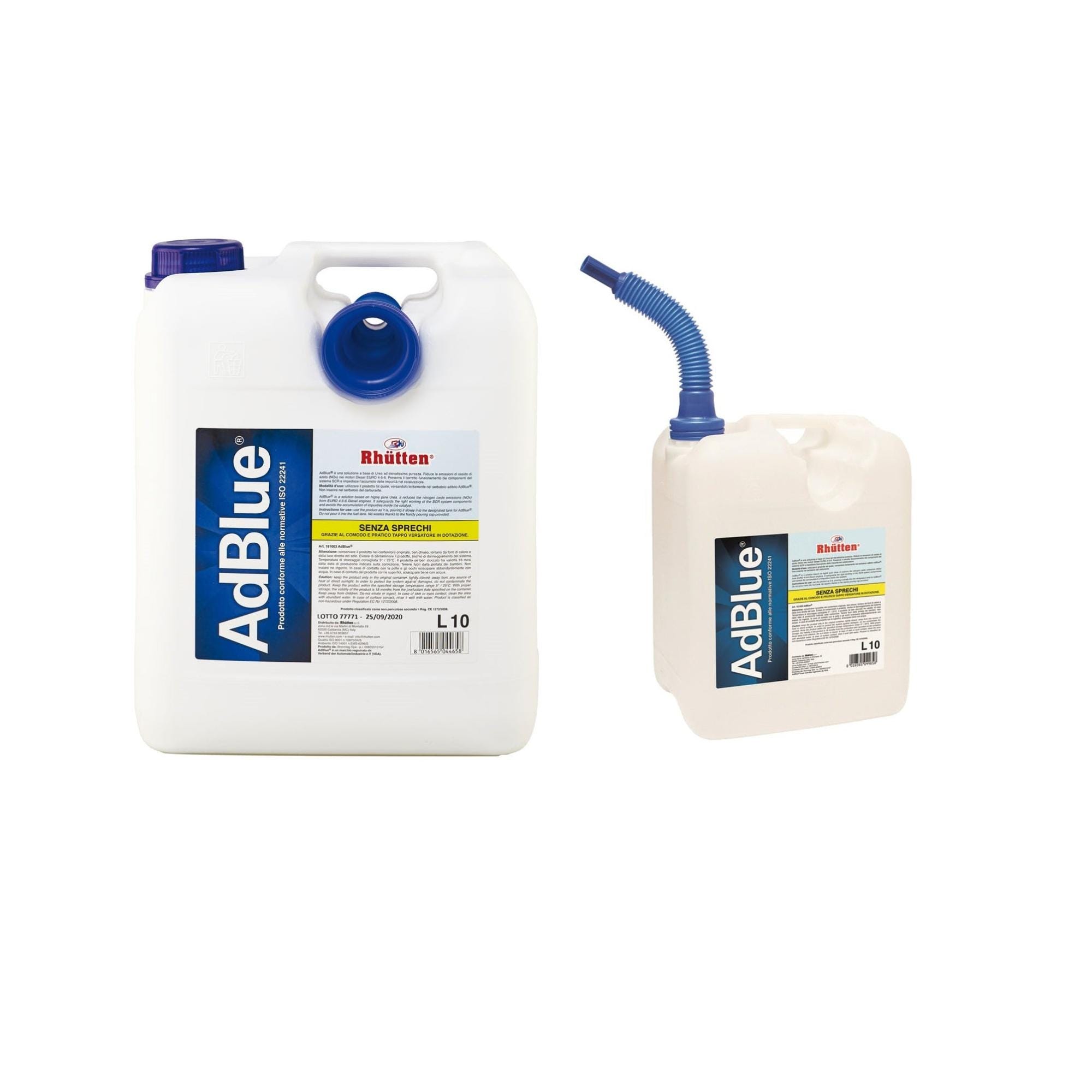 AdBlue Additivo per auto in tanica 10 litri con tappo tubo versatore ...