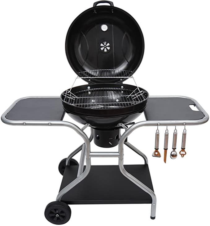 Barbecue Tondo BestBQ Con Coperchio E Ruote - Griglia Ø 41 Cm - Foto 5