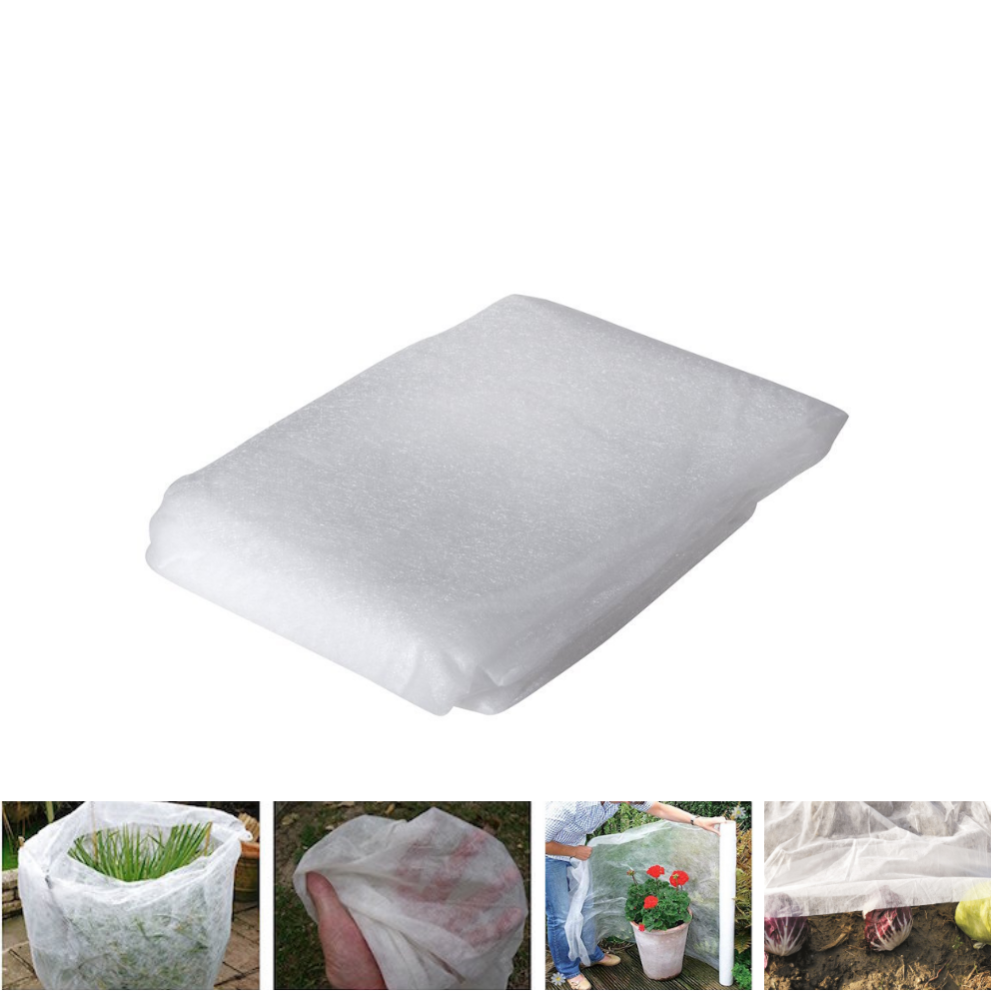 SSKHE Confezione da 4 coperture antigelo per piante da giardino, in pile, 60 cm x 80 cm, giubbotti antigelo per piante invernali, con coulisse, per piante in vaso, olivo
