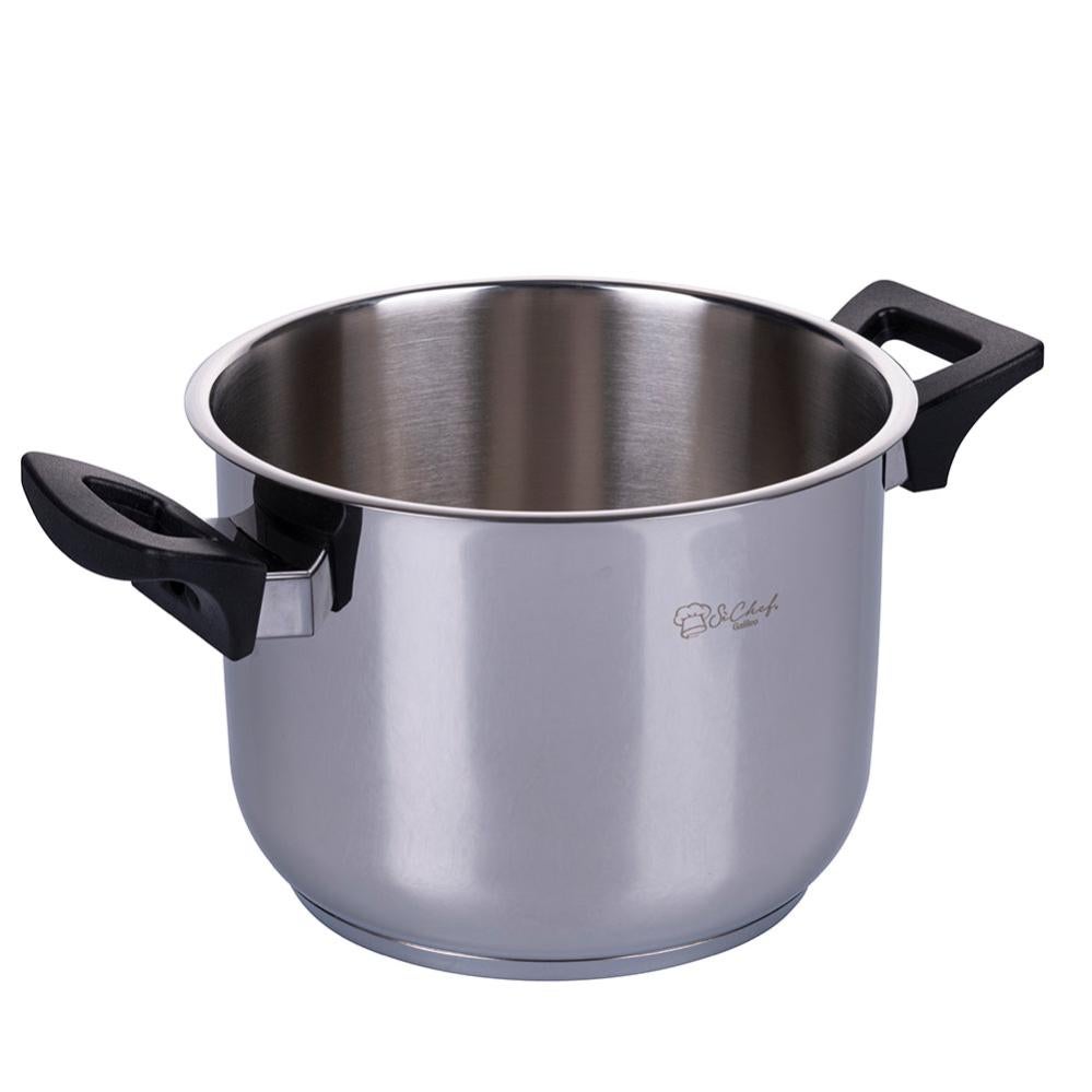 PADERNO - CASSERUOLA ALTA 2 maniglie in ACCIAIO INOX per INDUZIONE, | Pentole, Tegami e Padelle INOX Professionali