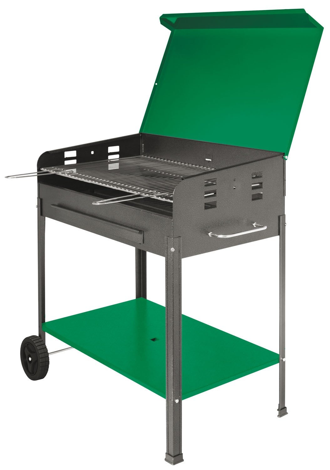 Barbecue Grill a Carbonella Gringo Regolabile con Ruote