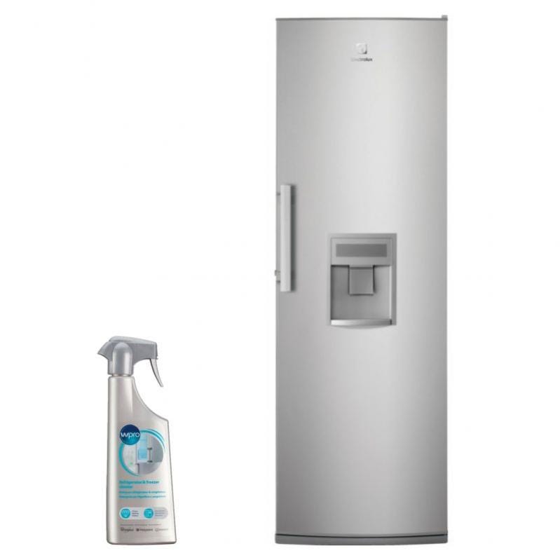 ELECTROLUX Réfrigérateur Frigo simple porte inox 390L Froid brassé  distributeur d'eau