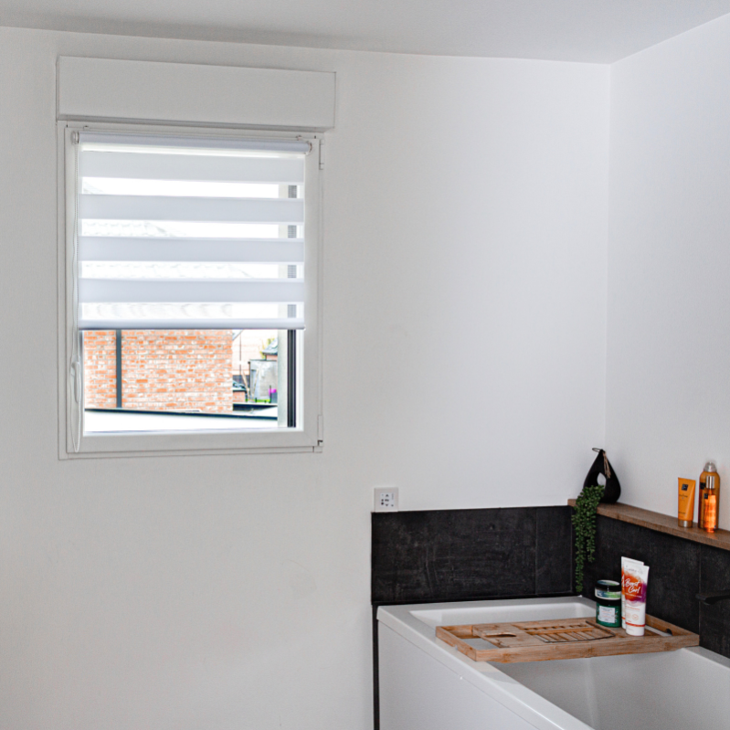 Store Jour Nuit L 52 cm x H 150 cm blanc sans perçage Leroy Merlin