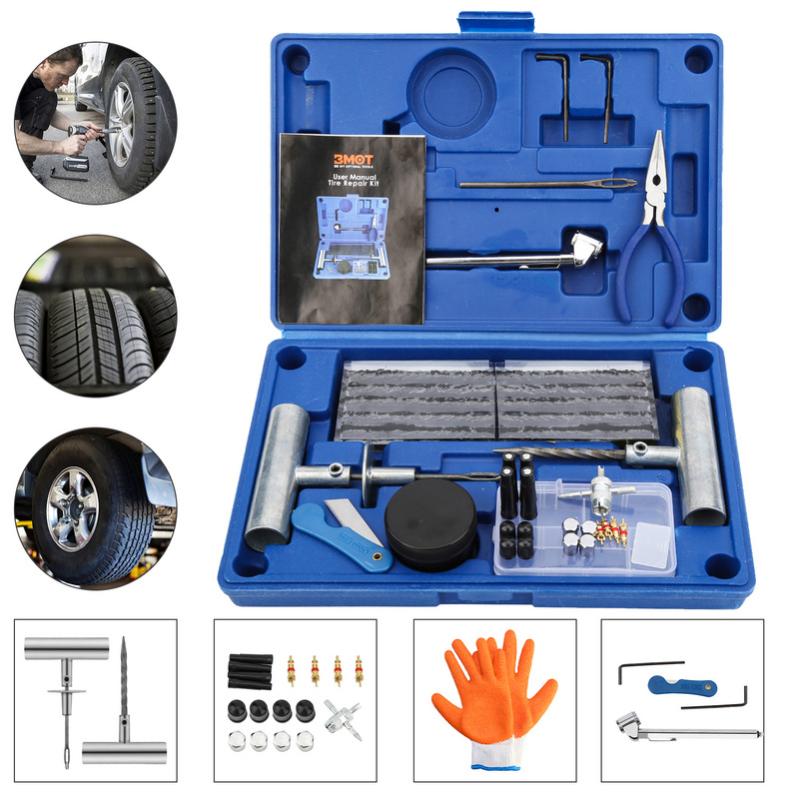 Kit Réparation Pneu 73PCS Rouge, Mèche Pneu Crevaison, Pour les Pneu Universels Leroy Merlin