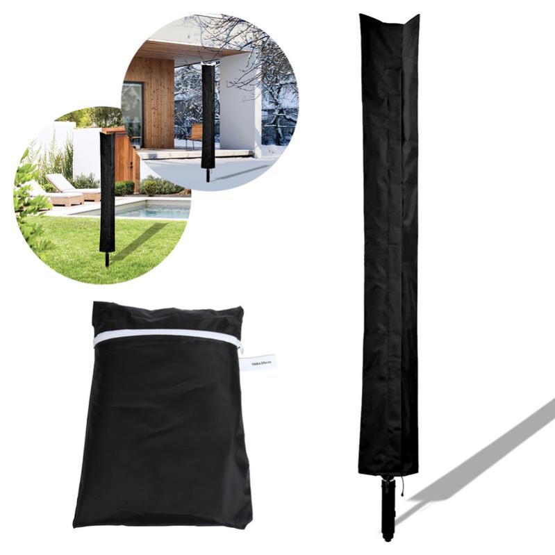 Housse De Protection Pour Séchoir à Linge Rotatif Ou Parasol - Tissu Oxford 420D Imperméable - Fermeture éclair Et Cordon De Serrage - Taille 180x18x18 Cm