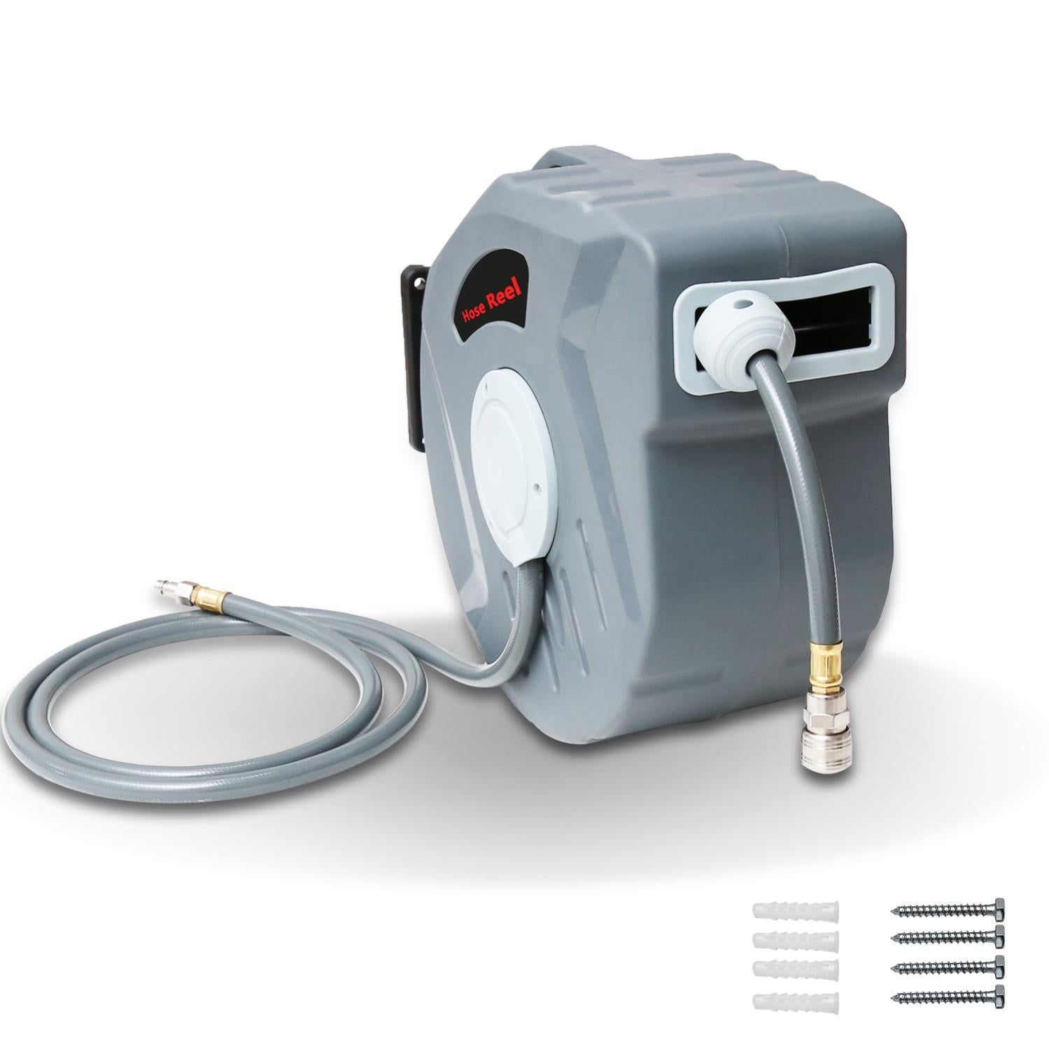 Enrouleur De Tuyau D'air Comprimé STIX 20 Mètres - PVC Renforcé - Support Pivotant 180° - Pression Max 20 Bar - Raccord G1/4