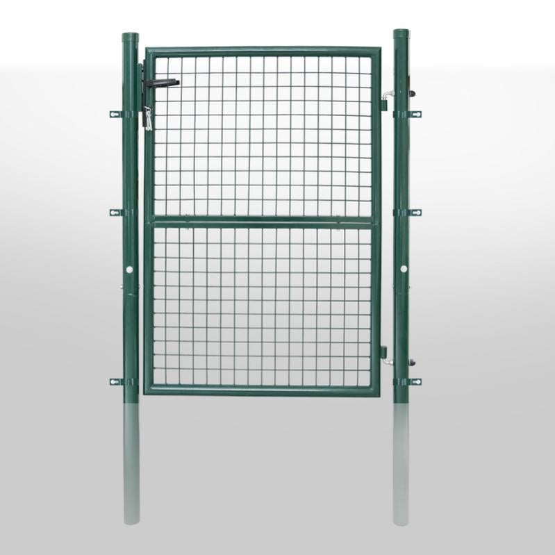 Portillon De Jardin Grillagé, En Acier Galvanisé, Clôture Avec Serrure Porte 125 X 100cm Vert 87773537