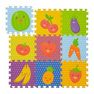 Tapis de sol en mousse 9 pièces pour enfants avec motifs animaux