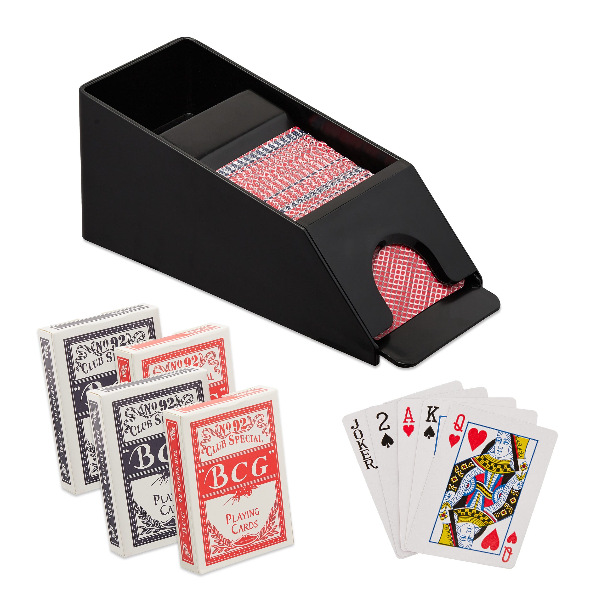 Distributeur de cartes jouer sabot plastique transparent blackjack ou  baccarat.