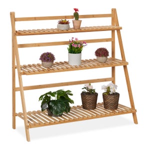 Étagère à plantes Étagère à fleurs Escalier à fleurs en bois de bambou avec  6 Planches