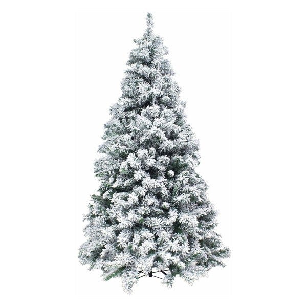 Albero innevato Slim in PVC di Altissima Qualità + Flock 210 cm