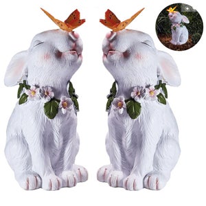 Set 7 Decorazioni Giardino Fate E Conigli - Statue Micro Per Giardino Fatato - Foto 7