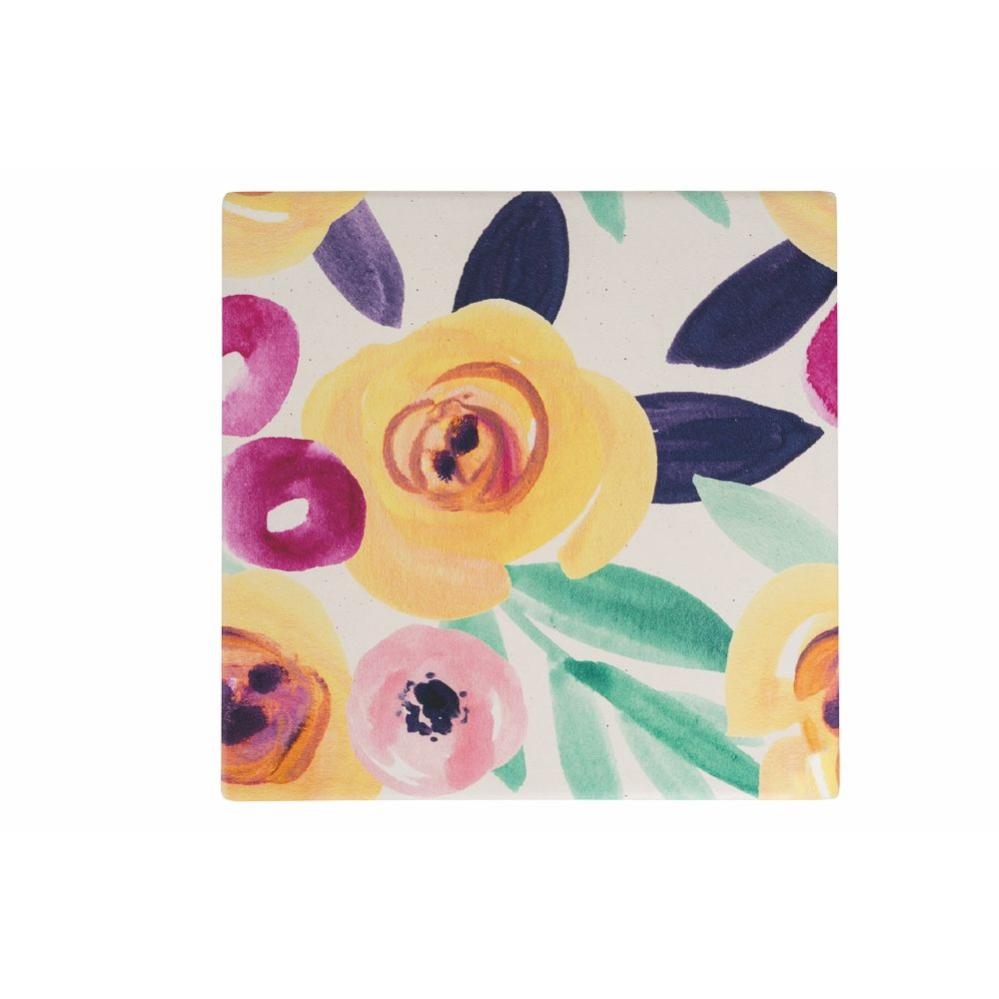 Sottopentola In Ceramica Egan - Design Italiano, 19x18 Cm, Multicolore - Foto 3