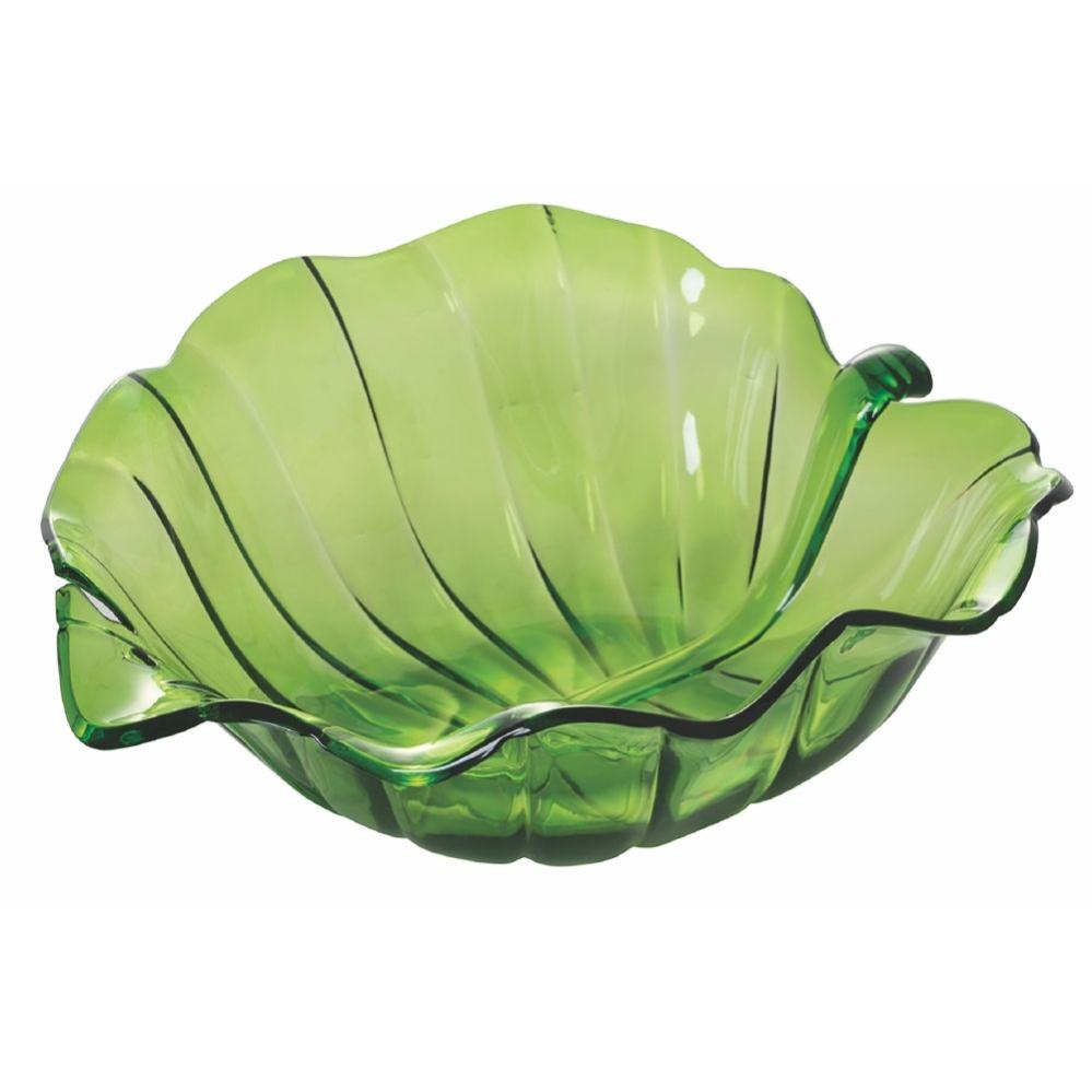 Ciotola Foglia 'La Cucina' In Plastica Trasparente 400 Ml – Leggera E Resistente, Ideale Per Tavolate, 22x19x4 Cm