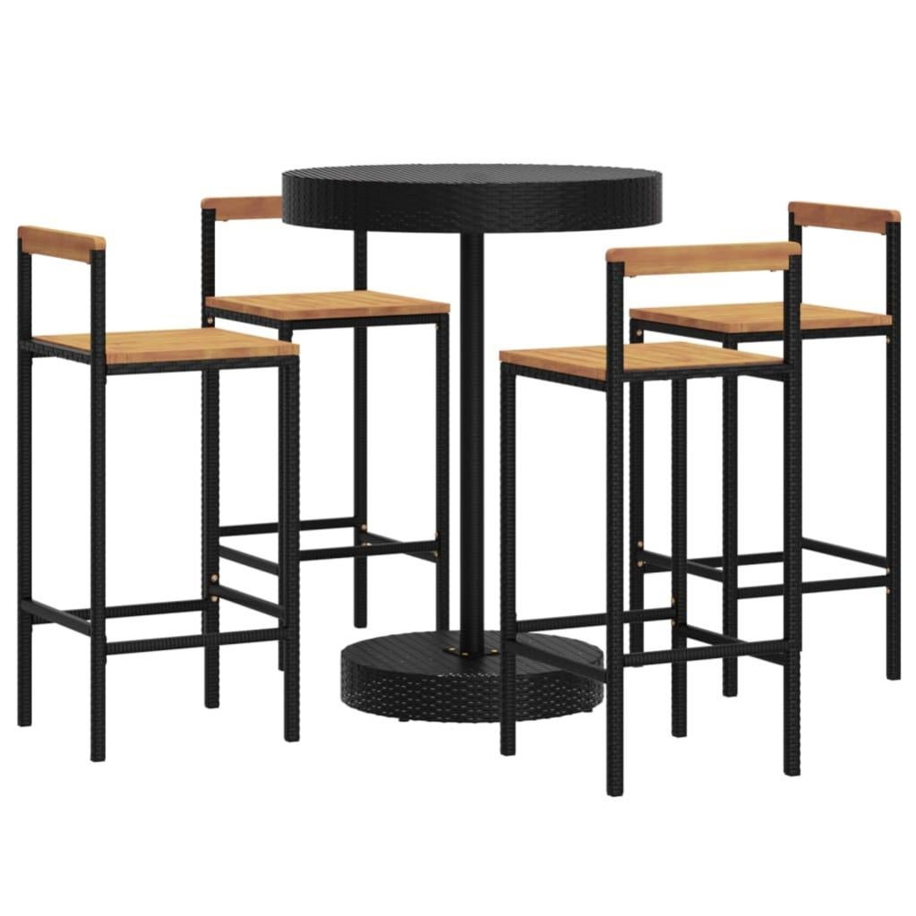 Ensemble Bar De Jardin Avec Coussins - Meuble Extérieur Poly Rotin VidaXL - Neuf