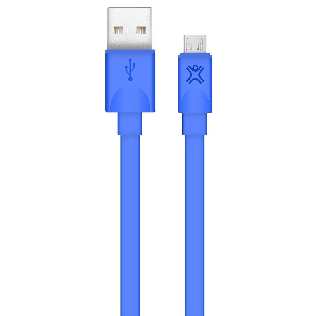 Micro Usb Flat Cable M Blue Leroy Merlin