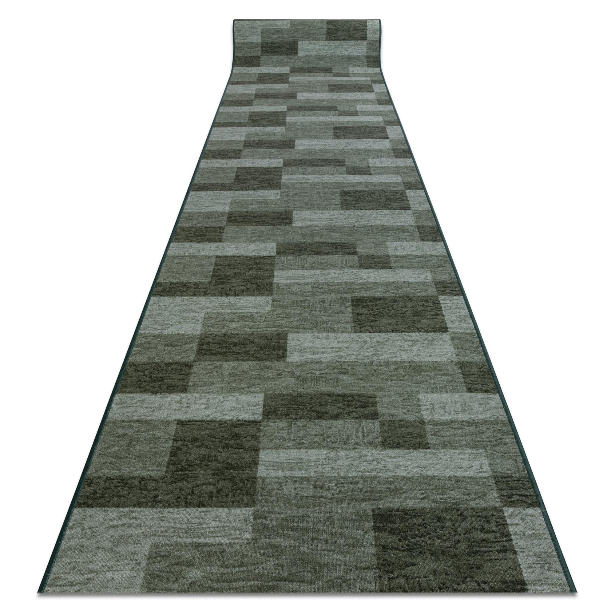 Alfombra de pasillo con refuerzo de goma icona verde 67cm 67x720 cm