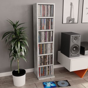 Etagères modulables musique pour cd et dvd, lot de 2 meubles de rangement  en colonne avec 10 compartiments en mélaminé couleur hêtre - Conforama