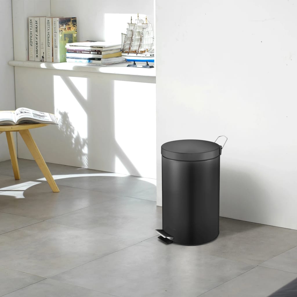 Balde do lixo reciclável para montagem inferior e extraível automaticamente  em móveis de cozinha 2x14litros, Plástico Cinza